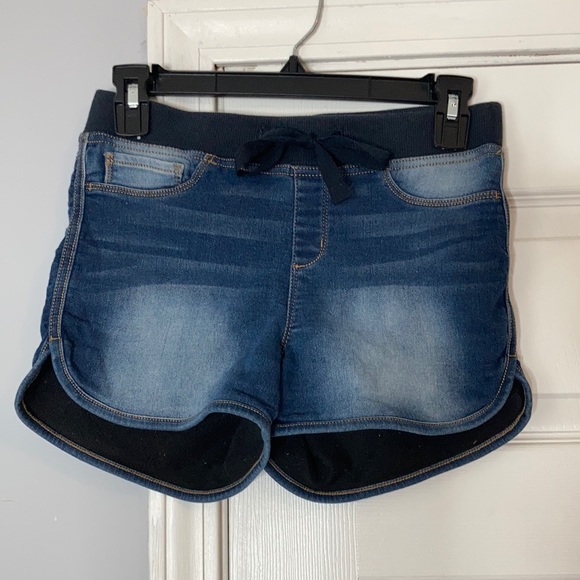 No boundaries blue black chambray denim blue Jean shorty shorts short shorts - Picture 1 of 17
